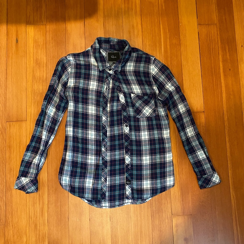 Rails Hunter Flannel Button Down - Size Small - Navy White Plaid - Ultra Soft
